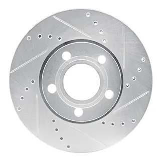 R1 Concepts EDZ-73008R Brake Rotor Drilled and Slotted Silver